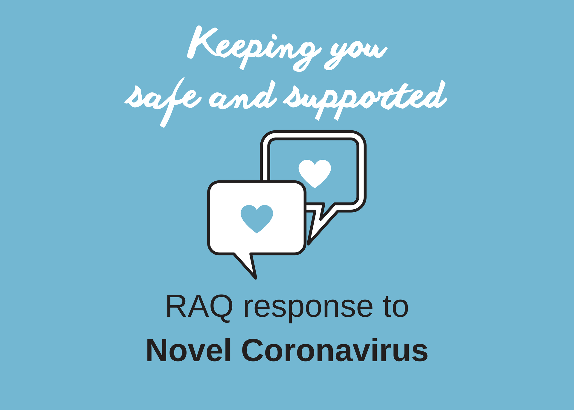 Keeping you safe and supported: RAQ response to Novel Coronavirus